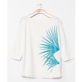 オフホワイト | 【マウナロア】パームリーフＴシャツ(7分袖) | アミナコレクション 