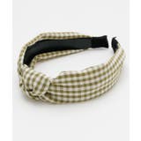 グリーン | 【マウナロア】フラレアチェックヘアバンド | アミナコレクション