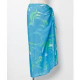 ブルー | 【マウナロア】ティアレトライバルパレオスカート | アミナコレクション