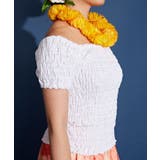 【マウナロア】フレンチレースギャザーブラウス | アミナコレクション  | 詳細画像5 