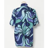 【マウナロア】Ocean Blue Bird ネオンハイビMEN'Sシャツ | チャイハネ | 詳細画像11