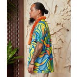 【マウナロア】Ocean Blue Bird ネオンハイビMEN'Sシャツ | チャイハネ | 詳細画像16
