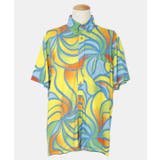 【マウナロア】Ocean Blue Bird ネオンハイビMEN'Sシャツ | チャイハネ | 詳細画像4