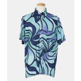 ネイビー | 【マウナロア】Ocean Blue Bird ネオンハイビMEN'Sシャツ | チャイハネ