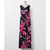 ブラック | 【マウナロア】Ocean Blue Bird ティアレトアノースリーブドレス | アミナコレクション 