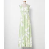 モスグリーン | 【マウナロア】Ocean Blue Bird ティアレトアノースリーブドレス | アミナコレクション 