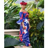 【マウナロア】Ocean Blue Bird ティアレトアスリーブドレス | アミナコレクション  | 詳細画像3 