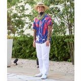 【マウナロア】Ocean Blue Bird ティアレトアメンズシャツ | アミナコレクション  | 詳細画像2 