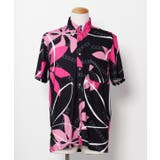 ブラック | 【マウナロア】Ocean Blue Bird ティアレトアメンズシャツ | アミナコレクション 