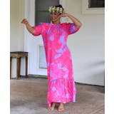 【マウナロア】Ocean Blue Bird プアアロアロVスリーブドレス | アミナコレクション  | 詳細画像1 