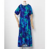 ブルー | 【マウナロア】Ocean Blue Bird プアアロアロVスリーブドレス | アミナコレクション 