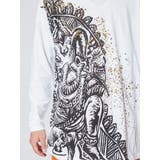 【チャイハネ】ガネーシャプリントメンズTシャツ | アミナコレクション | 詳細画像1 