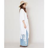 【チャイハネ】ボヘアンフリンジTシャツワンピース | アミナコレクション  | 詳細画像1 