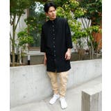 【カヤ】書生バンドカラーロングシャツ | アミナコレクション | 詳細画像1