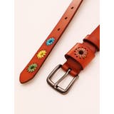 【チャイハネ】レザーフラワー刺繍ベルト | チャイハネ | 詳細画像2