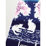 【カヤ】注染手ぬぐい 夜桜と猫 | チャイハネ | 詳細画像3