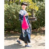 【カヤ】和の花 三浦絞りバッグ 大 | チャイハネ | 詳細画像5