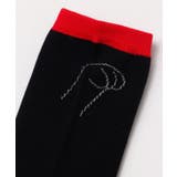 【カヤ】足袋型くつ下23～25cm 福猫 黒 | アミナコレクション  | 詳細画像4 