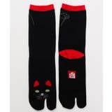 【カヤ】足袋型くつ下23～25cm 福猫 黒 | アミナコレクション  | 詳細画像7 