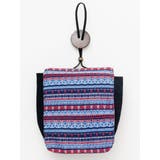 ブラック | 【チャイハネ】エスニック信玄袋 帯掛けポーチ | アミナコレクション