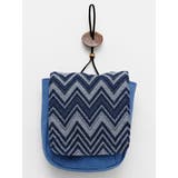 ネイビー | 【チャイハネ】エスニック信玄袋 帯掛けポーチ | アミナコレクション