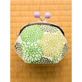 グリーン | 【カヤ】帆布堂 花衣マルチがま口 | アミナコレクション