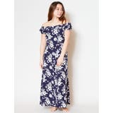 ネイビー | 【Kahiko】ハイビスカスドレスワンピース | アミナコレクション 