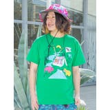 グリーン | 【チャイハネ】キャンピングメンズTシャツ | チャイハネ