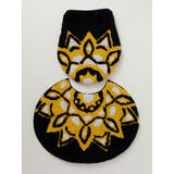 【チャイハネ】ロータストイレ蓋カバー＆マットセット