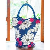 【カヤ】蓮の花 樽型トートバッグ | アミナコレクション  | 詳細画像1 