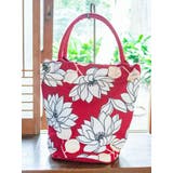 レッド | 【カヤ】蓮の花 樽型トートバッグ | アミナコレクション 