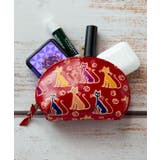 レッド | 【チャイハネ】インド伝統山羊革細工 サンティニミニポーチ | アミナコレクション