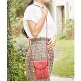 レッド | 【欧州航路】タッセルスクエアポシェット ショルダーバッグ | チャイハネ