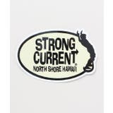 ホワイト×ブラック | 【Kahiko】STRONG CURRENT サーフ15cmステッカー | チャイハネ