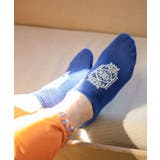 ブルー | 【チャイハネ】ノマディアンクルソックス25～28cm | チャイハネ