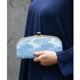 ブルー | 【カヤ】-SHIKI-四季 春風がま口長財布 | チャイハネ