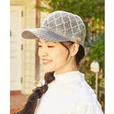 グレー | 【欧州航路】バイアスチェックラメキャップ | チャイハネ