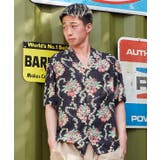 ブラック | 【Kahiko】TWO PALMS レイオブハワイMEN'Sアロハシャツ | チャイハネ