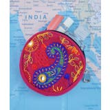 ピンク | 【チャイハネ】アラウンドミラー刺繍ポーチ | アミナコレクション 