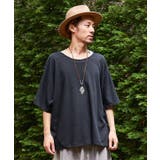 ブラック | ソムニMEN Sドルマンスリーブトップス インナータンクトップ付き | チャイハネ
