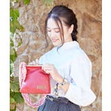レッド | 【欧州航路】スカーフリボンがま口ポーチ バッグ | チャイハネ
