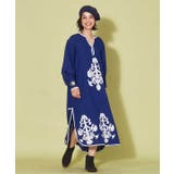 ネイビー | 【チャイハネ】アプリクワンピース | アミナコレクション