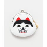 ホワイト | 【カヤ】福猫 ミニがま口 | チャイハネ