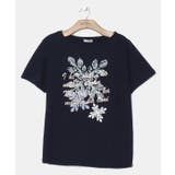 ネイビー | 【Maunaloa】モダンキルトTシャツ | チャイハネ