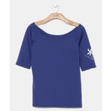 ブルー | 【マウナロア】スタイルアップクールTシャツ | アミナコレクション