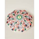 【カヤ】晴雨兼用折りたたみ傘 和モダン柄 市松花 | アミナコレクション  | 詳細画像1