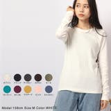 オーガニック コットン Tシャツ カットソー レディース 長袖 綿100% | CharaBasket | 詳細画像1