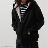 無地 ZIPパーカー 裏ボア | CharaBasket | 詳細画像4