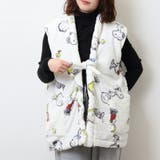 スヌーピー ベスト 半纏 ルームウェア 部屋着 防寒 ボア フリース | CharaBasket | 詳細画像1 