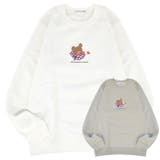 くまのがっこう トレーナー 裏起毛 長袖 レディース ジャッキー プリント | CharaBasket | 詳細画像1 